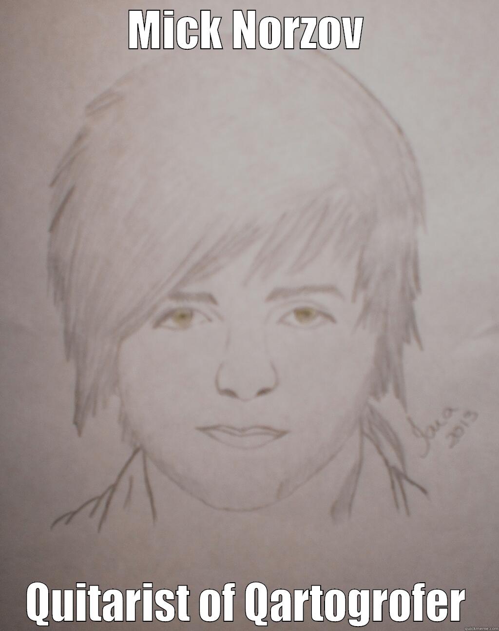 MICK NORZOV QUITARIST OF QARTOGROFER Misc