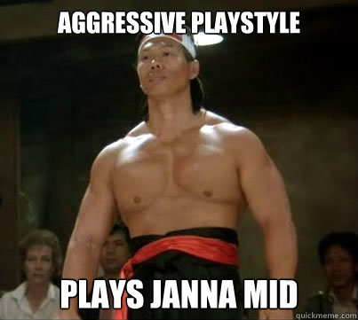 AGGRESSIVE PLAYSTYLE PLAYS JANNA MID  