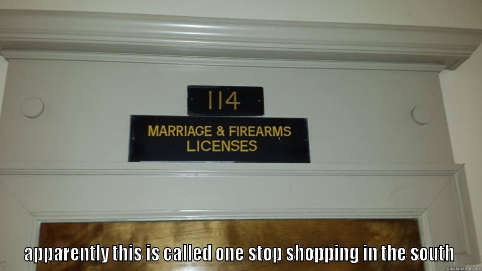 one stop -  APPARENTLY THIS IS CALLED ONE STOP SHOPPING IN THE SOUTH Misc