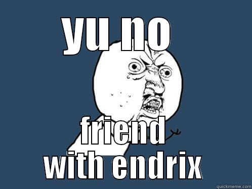 YU NO  FRIEND WITH ENDRIX Y U No