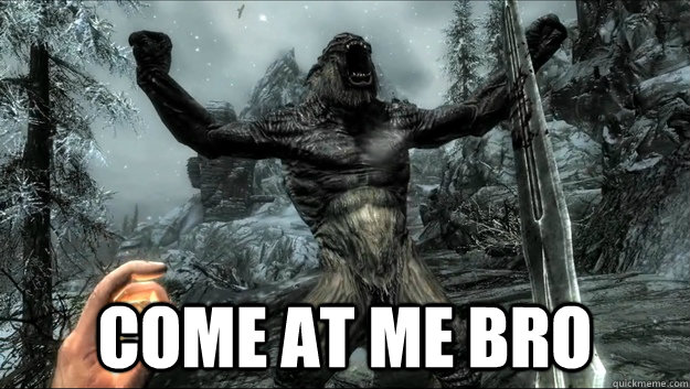  COME AT ME BRO -  COME AT ME BRO  Skyrim Troll Bro