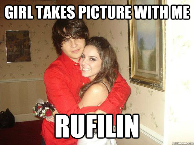 girl takes picture with me rufilin   