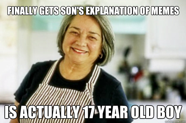 finally gets son's explanation of memes is actually 17 year old boy  