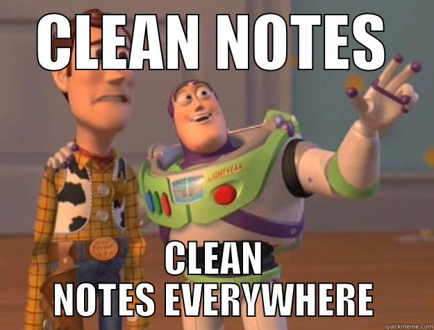 CLEAN NOTES CLEAN NOTES EVERYWHERE Toy Story