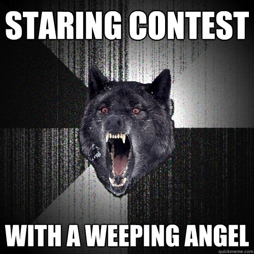 staring contest with a weeping angel  Insanity Wolf