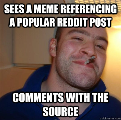 Sees a meme referencing a popular reddit post comments with the source  GGG plays SC