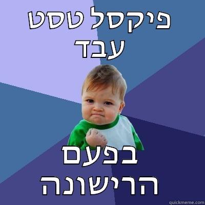 פיקסל טסט עבד בפעם הרישונה Success Kid