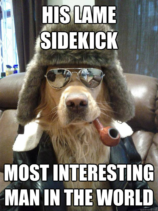 his lame sidekick Most interesting man in the world  