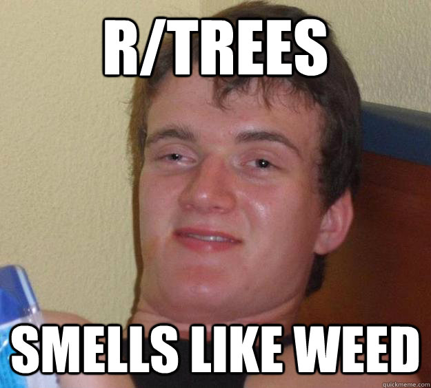 r/trees smells like weed  10 Guy