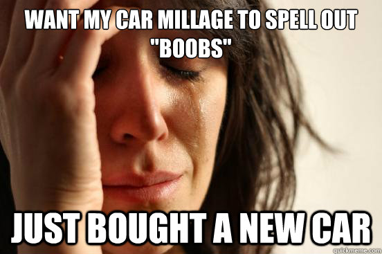 Want my car millage to spell out 