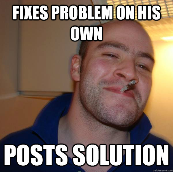 Fixes problem on his own posts solution - Fixes problem on his own posts solution  Misc