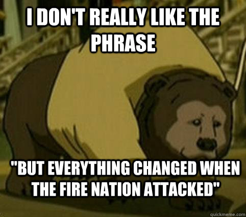 I don't really like the phrase 