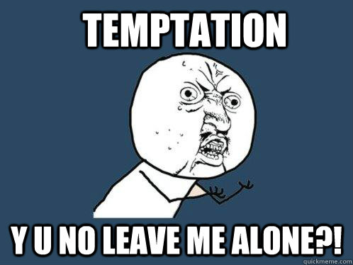 Temptation Y u no leave me alone?!  Y U No