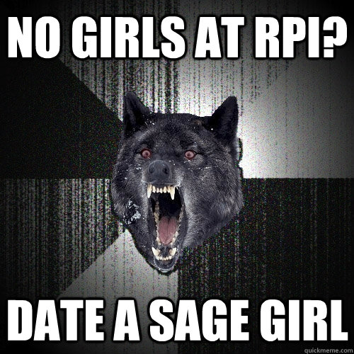 No girls at RPI? date a sage girl  Insanity Wolf