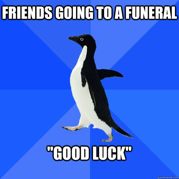 Friends going to a funeral  