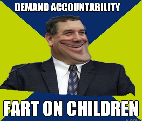 demand accountability fart on children  