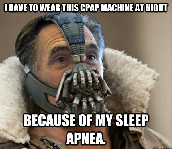 I have to wear this cpap machine at night because of my sleep apnea.  