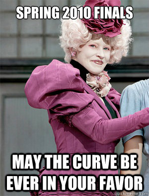 SPRING 2010 FINALS May the curve be ever in your favor  May the odds be ever in your favor