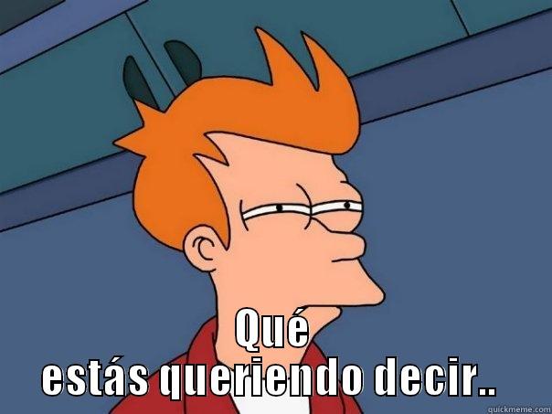  QUÉ ESTÁS QUERIENDO DECIR..  Futurama Fry