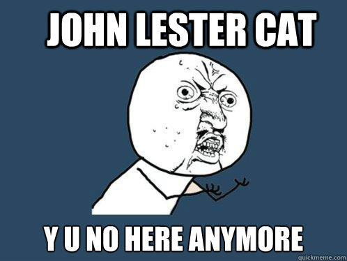 John Lester Cat y u no here anymore  Y U No