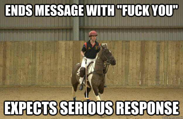 Ends message with 