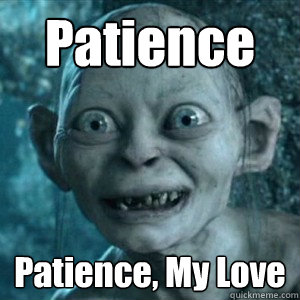 Patience Patience, My Love - Patience Patience, My Love  Gollum Leave Now and Never Come Back