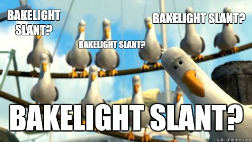 Bakelight slant? Bakelight slant? Bakelight slant? Bakelight slant?  Finding Nemo Seagulls
