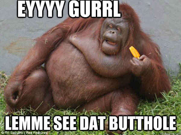 EYYYY GURRL LEMME SEE DAT BUTTHOLE  