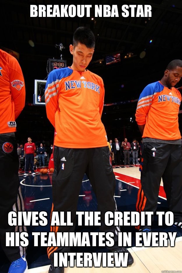 Breakout nba star  Gives all the credit to his teammates in every interview  