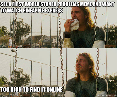 See a First World Stoner Problems meme and want to watch Pineapple Express too high to find it online - See a First World Stoner Problems meme and want to watch Pineapple Express too high to find it online  First World Stoner Problems