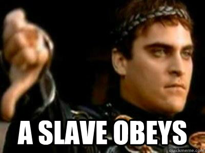  A SLAVe obeys  Downvoting Roman
