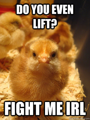 Do you even lift? Fight me IRL  angry chick