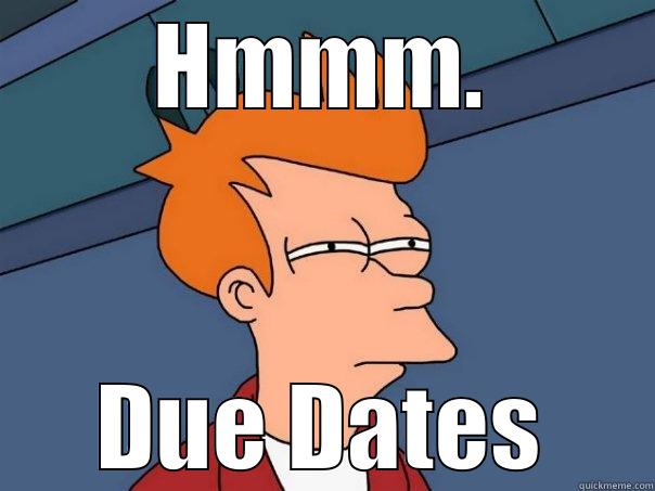 HMMM. DUE DATES Futurama Fry