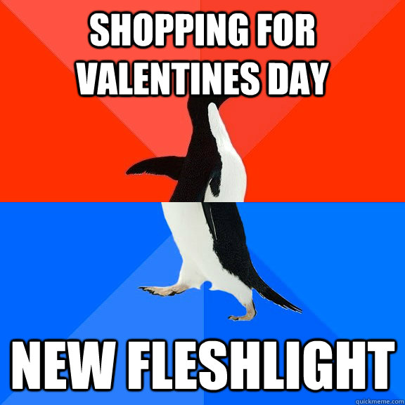 Shopping for Valentines day new fleshlight  Socially Awesome Awkward Penguin