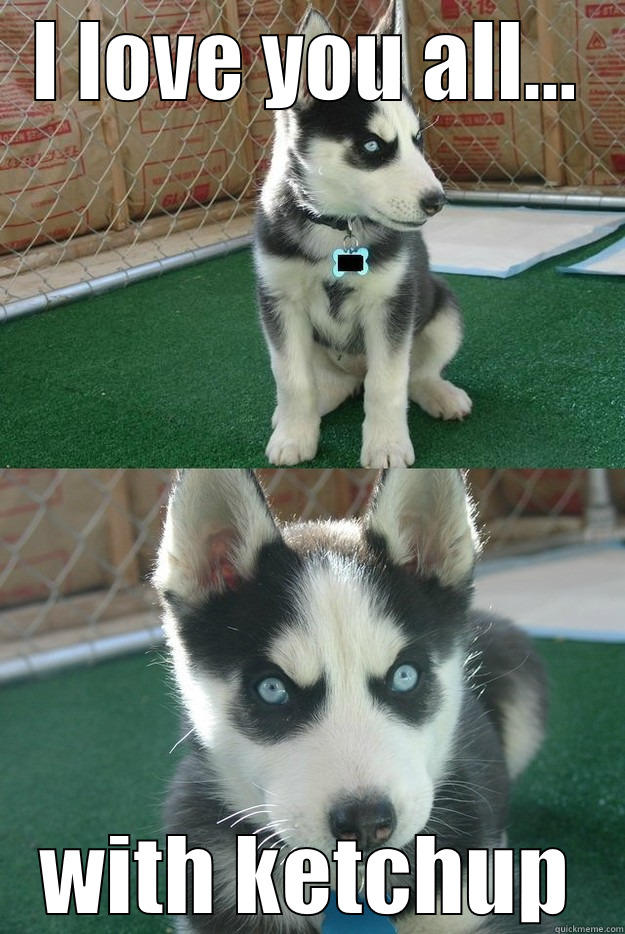 I LOVE YOU ALL... WITH KETCHUP Insanity puppy