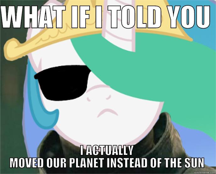 Morpheus Celestia - WHAT IF I TOLD YOU  I ACTUALLY MOVED OUR PLANET INSTEAD OF THE SUN Misc