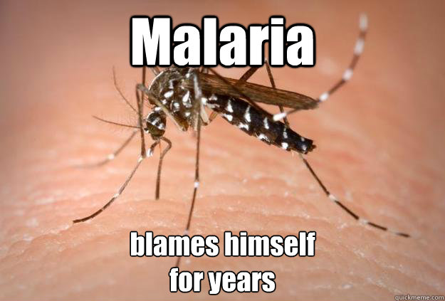 Malaria blames himself 
for years - Malaria blames himself 
for years  Master Troll Mosquito