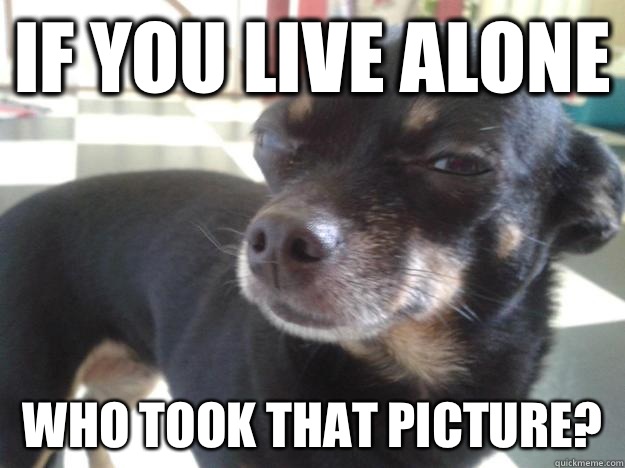 If you live alone Who took that picture? - If you live alone Who took that picture?  Misc