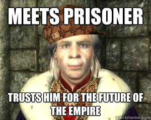 Meets prisoner trusts him for the future of the empire  