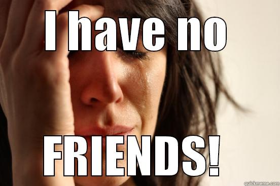 I HAVE NO FRIENDS!  First World Problems
