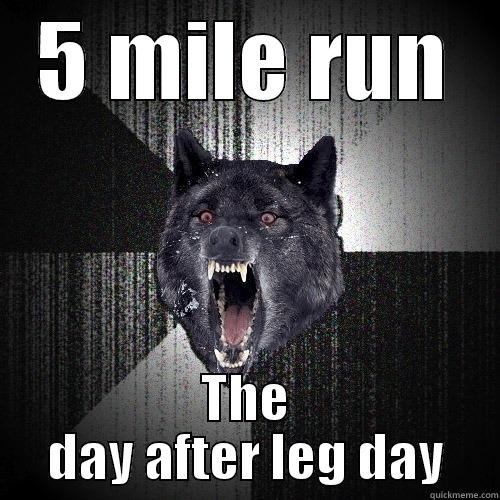 5 MILE RUN THE DAY AFTER LEG DAY Insanity Wolf