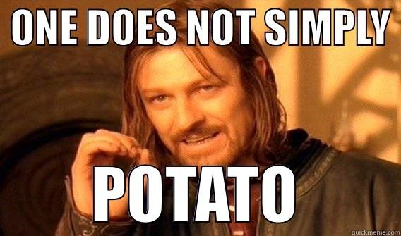  ONE DOES NOT SIMPLY  POTATO One Does Not Simply