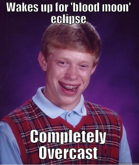 WAKES UP FOR 'BLOOD MOON' ECLIPSE COMPLETELY OVERCAST Bad Luck Brian