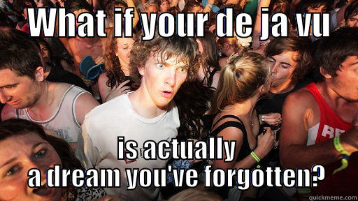    WHAT IF YOUR DE JA VU     IS ACTUALLY A DREAM YOU'VE FORGOTTEN? Sudden Clarity Clarence