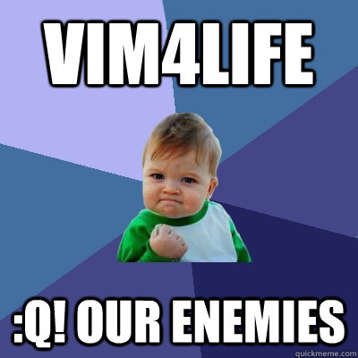 VIM4LIFE :q! our enemies  Success Kid