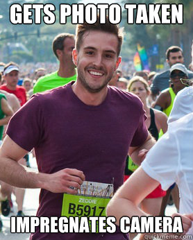 gets photo taken impregnates camera  Ridiculously photogenic guy