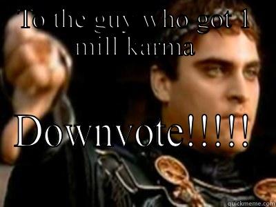 TO THE GUY WHO GOT 1 MILL KARMA DOWNVOTE!!!!! Downvoting Roman