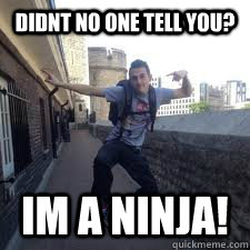 DiDNT NO ONE TELL YOU? IM A NINJA!  - DiDNT NO ONE TELL YOU? IM A NINJA!   Syndicate Ninja Skills!