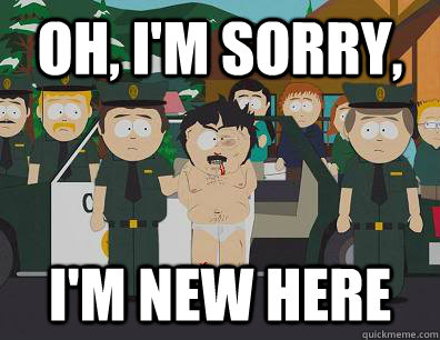 Oh, I'm sorry, I'm new here  Randy Marsh Sim