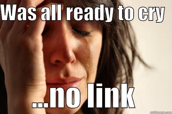 email problems - WAS ALL READY TO CRY   ...NO LINK First World Problems
